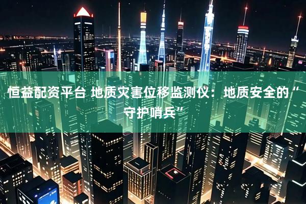 恒益配资平台 地质灾害位移监测仪：地质安全的“守护哨兵”