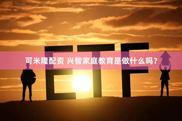 可米隆配资 兴智家庭教育是做什么吗？